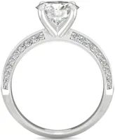 Charles & Colvard Moissanite Knife-Edge Engagement Ring (2-1/4 ct. t.w. Dew) 14k White Gold