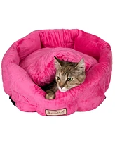 Armarkat Model C03CZH Pet Cuddle Bed for Cats and Extra Small Dogs - Pink Velvet