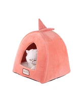 Armarkat Cat Bed Cave Shape, Orange/Ivory, C10HCS/Mb - Silky Soft Plush and Luxurious Velvet