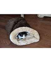 Armarkat Burrow Sleep Shape Cat Bed, Soft Cave Bed For Dog And Cat, C15HKF/Mh, Mocha