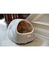 Armarkat Faux Suede Cozy Enclosed Cave Cat Kitten Sleeping Bed, 18"(L) X 12.5"(W) X 11.5"(H), C18HHL/Mh, Sage Green