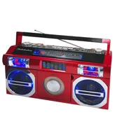 Studebaker SB2145R 80's Retro Street Bluetooth Boombox with Fm Radio, Cd Player