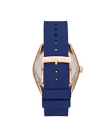 Michael Kors Women's Janelle Three-Hand Navy Silicone Watch 42mm MK7140