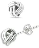 Giani Bernini Double Love Knot Stud Earrings in Silver or 18k Gold Over Silver, Created for Macy's