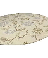 Bb Rugs Taron Val-02 Ivory 6' x 6' Round Area Rug