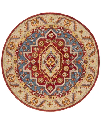 Safavieh Antiquity At503 Red and Blue 6' x 6' Round Area Rug