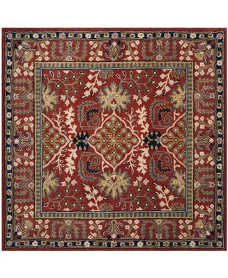 Safavieh Antiquity At64 Red and Multi 6' x 6' Square Area Rug