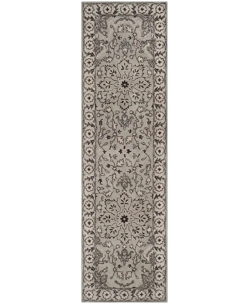 Safavieh Antiquity At58 Gray and Beige 2'3" x 8' Runner Area Rug