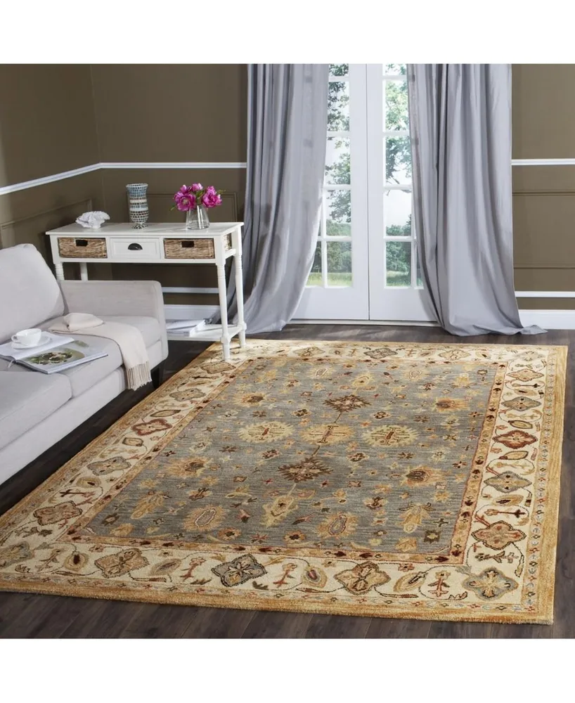 Safavieh Antiquity At847 Blue and Ivory 7'6" x 9'6" Area Rug