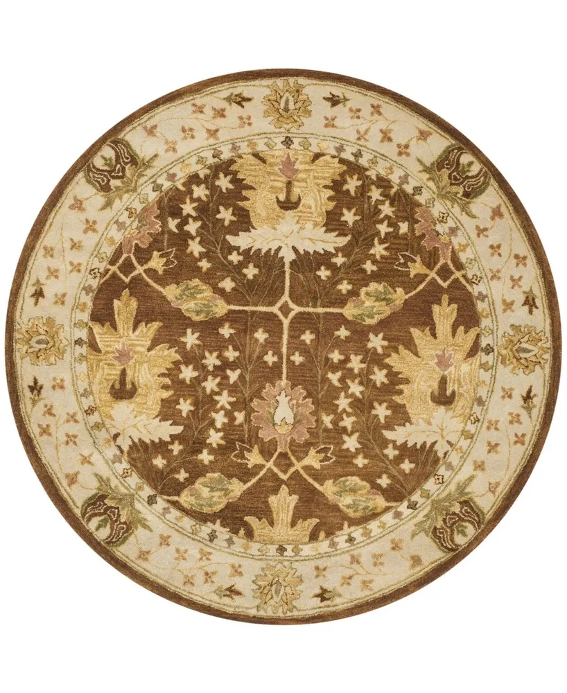 Safavieh Antiquity At840 Brown 6' x 6' Round Area Rug