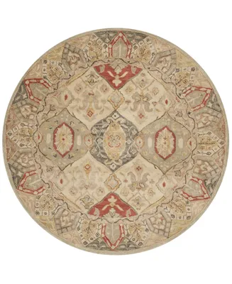 Safavieh Antiquity At830 Beige 6' x 6' Round Area Rug