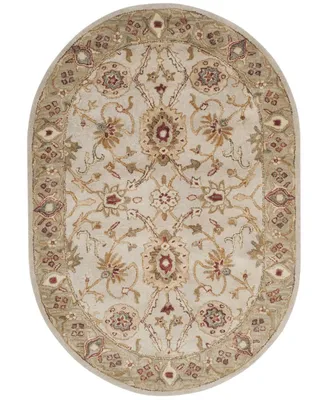 Safavieh Antiquity At816 Gray and Beige 4'6" x 6'6" Oval Area Rug