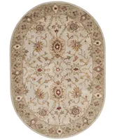 Safavieh Antiquity At816 Gray and Beige 4'6" x 6'6" Oval Area Rug