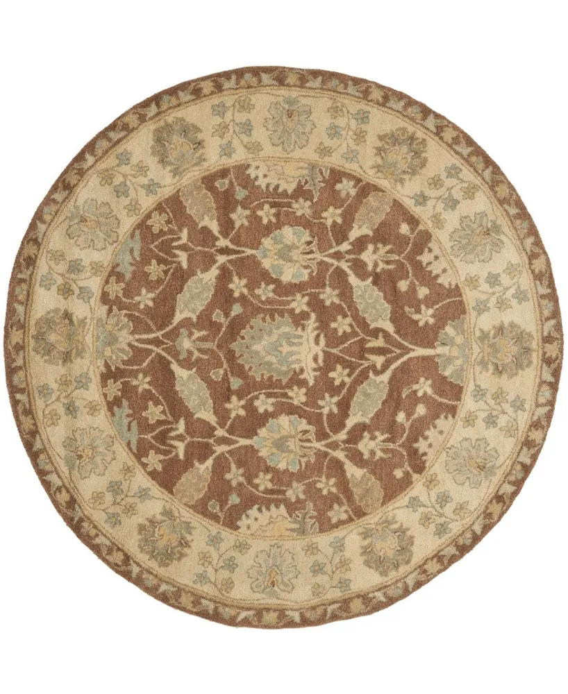 Safavieh Antiquity At315 Brown 8' x 8' Round Area Rug