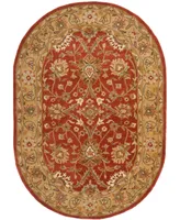 Safavieh Antiquity At249 Rust and Gold 4'6" x 6'6" Oval Area Rug