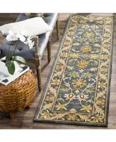 Safavieh Antiquity At52 Blue and Gold 2'3" x 16' Runner Area Rug