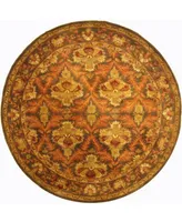 Safavieh Antiquity At54 Sage and Gold 3'6" x 3'6" Round Area Rug