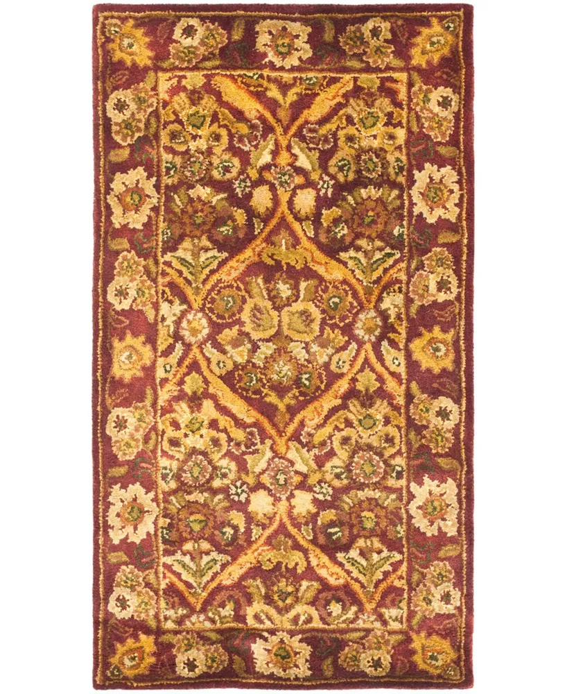 Safavieh Antiquity At51 Wine and Gold 2'3" x 4' Area Rug