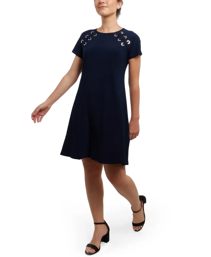 Msk Grommet Fit & Flare Dress