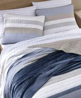 Nautica Galewood Beige Cotton Reversible -Piece Quilt Set