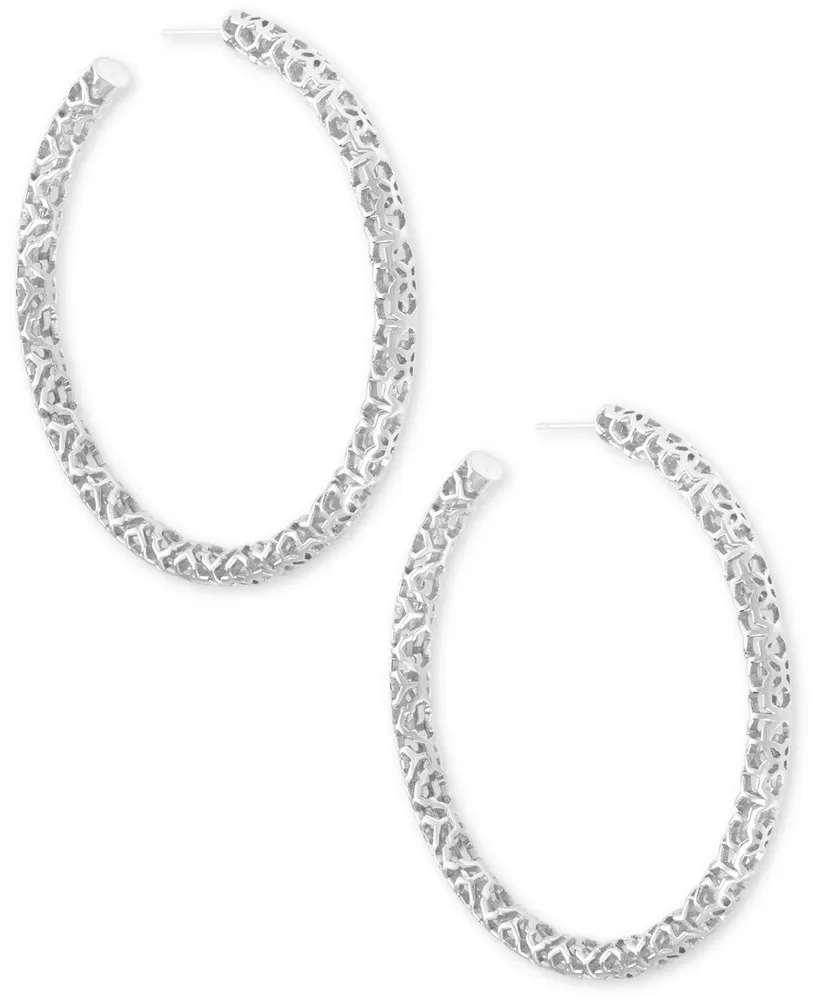 Kendra Scott Large Openwork Tubular Hoop Earrings, 2.5"