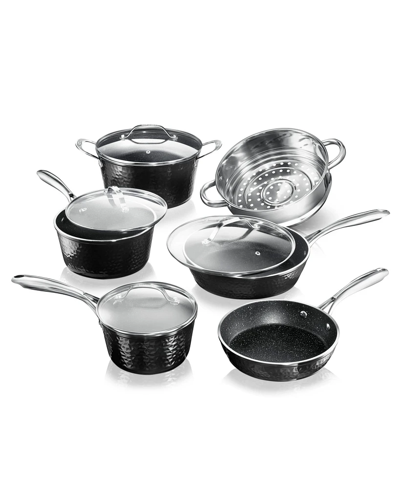 10-Piece Hammered Nonstick Cookware Set