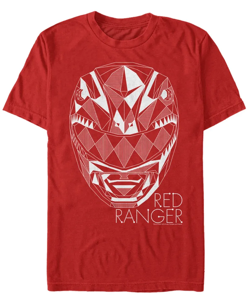 Fifth Sun Men's Red Ranger Lines Short Sleeve Crew T-shirt