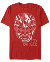 Fifth Sun Men's Red Ranger Lines Short Sleeve Crew T-shirt