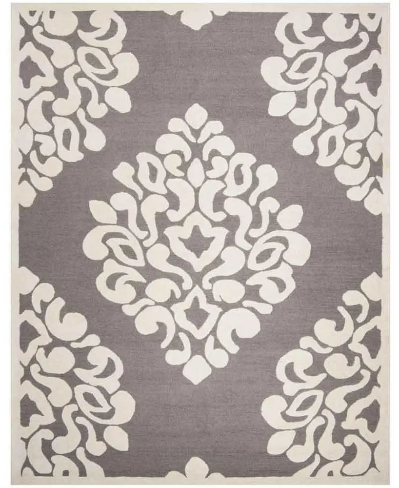 Martha Stewart Collection Floret Damask MSR4545B Mushroom 5' x 8' Area Rug