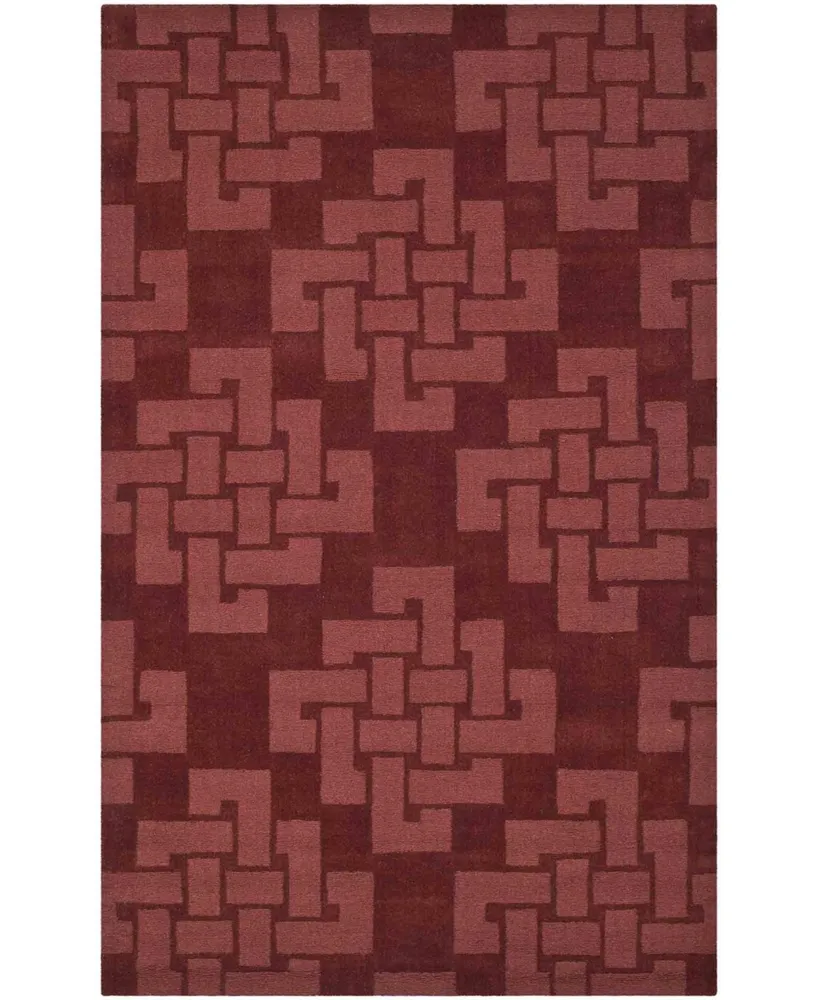 Martha Stewart Collection Knot MSR4950D Burgundy 9' x 12' Area Rug