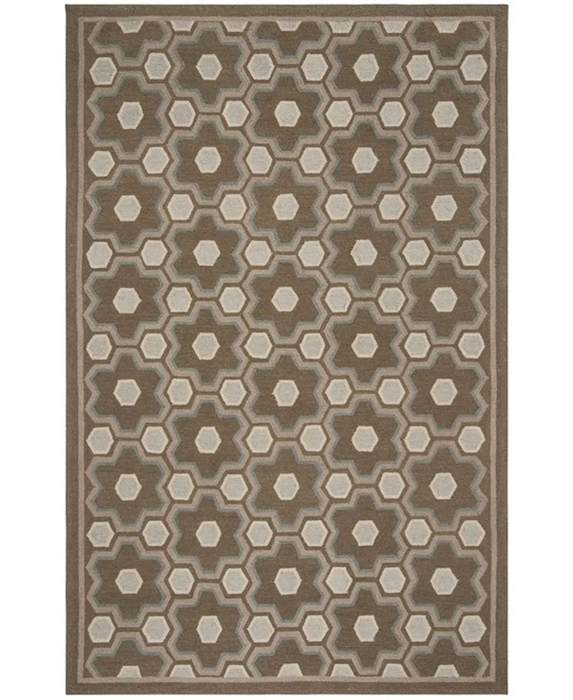 Martha Stewart Collection Puzzle MSR2327A Brown 3'9" x 5'9" Area Rug