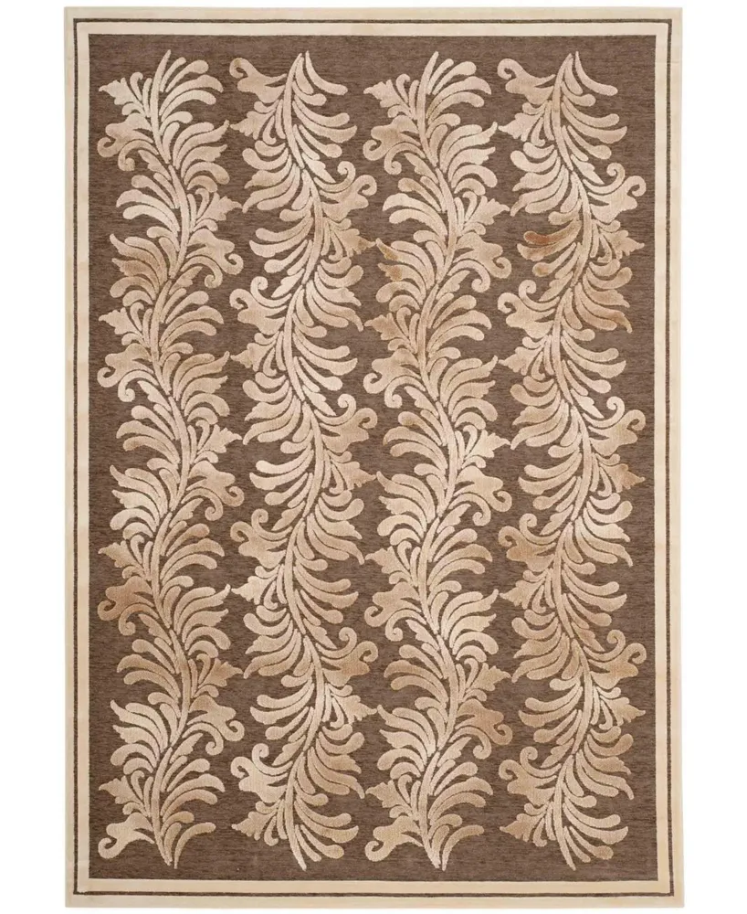 Martha Stewart Collection Plume Stripe MSR4448D Brown 7'10" x 11'2" Area Rug