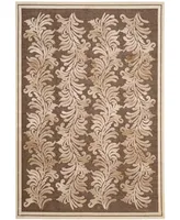 Martha Stewart Collection Plume Stripe MSR4448D Brown 7'10" x 11'2" Area Rug