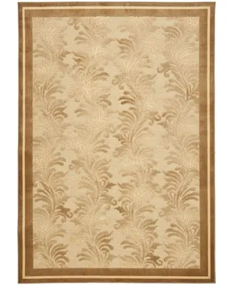 Martha Stewart Collection Plume Stripe MSR4448B Creme 7'10" x 11'2" Area Rug