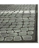 Martha Stewart Collection MSR74304 Onyx 3'3" x 5'3" Area Rug