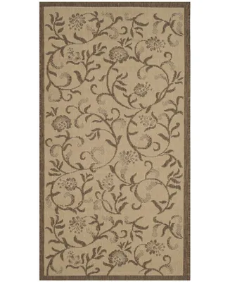 Martha Stewart Collection Swirling Garden MSR4251 Creme 2'7" x 5' Outdoor Area Rug