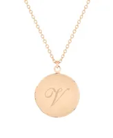 brook & york 14K Gold Plated Isla Initial Long Locket Necklace