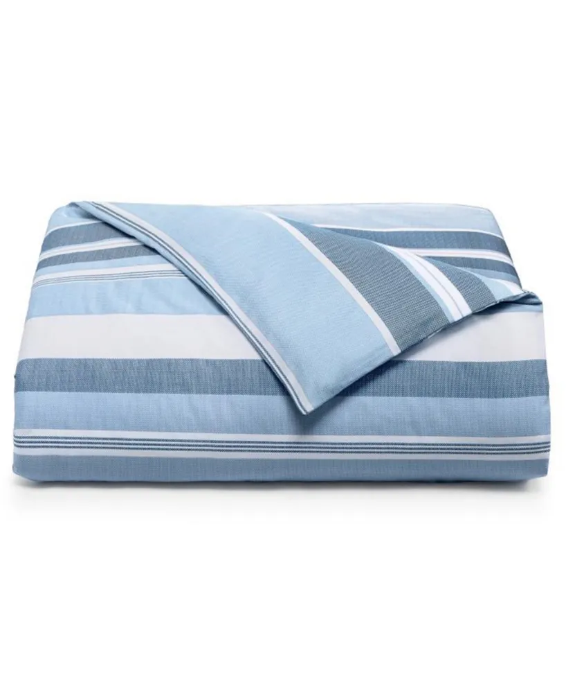 Charter Club Damask Designs Coastal Stripe 300 Thread Count Comforter Set, King, Created for Macy's