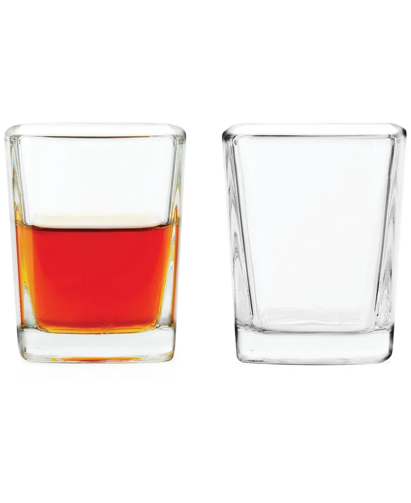 Circle Glass Square Shot Glasses, Set of 6