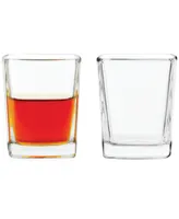 Circle Glass Square Shot Glasses, Set of 6