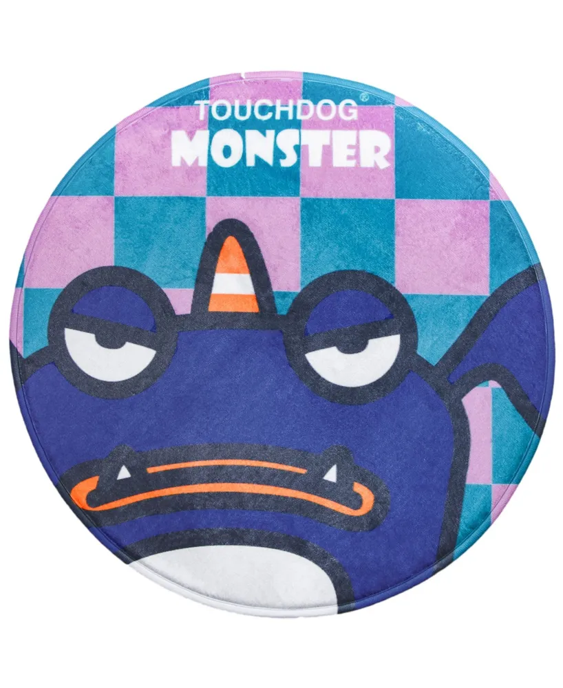 Touchdog Cartoon Monster Rounded Cat and Dog Mat