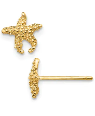 Star Fish Stud Earrings in 14k Gold