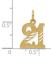 21 Charm Pendant in 14k Gold