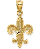 Fleur-de-Lis Charm Pendant in 14k Yellow Gold