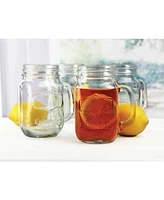 Circle Glass Yorkshire Mason Jar Mugs, Set of 4