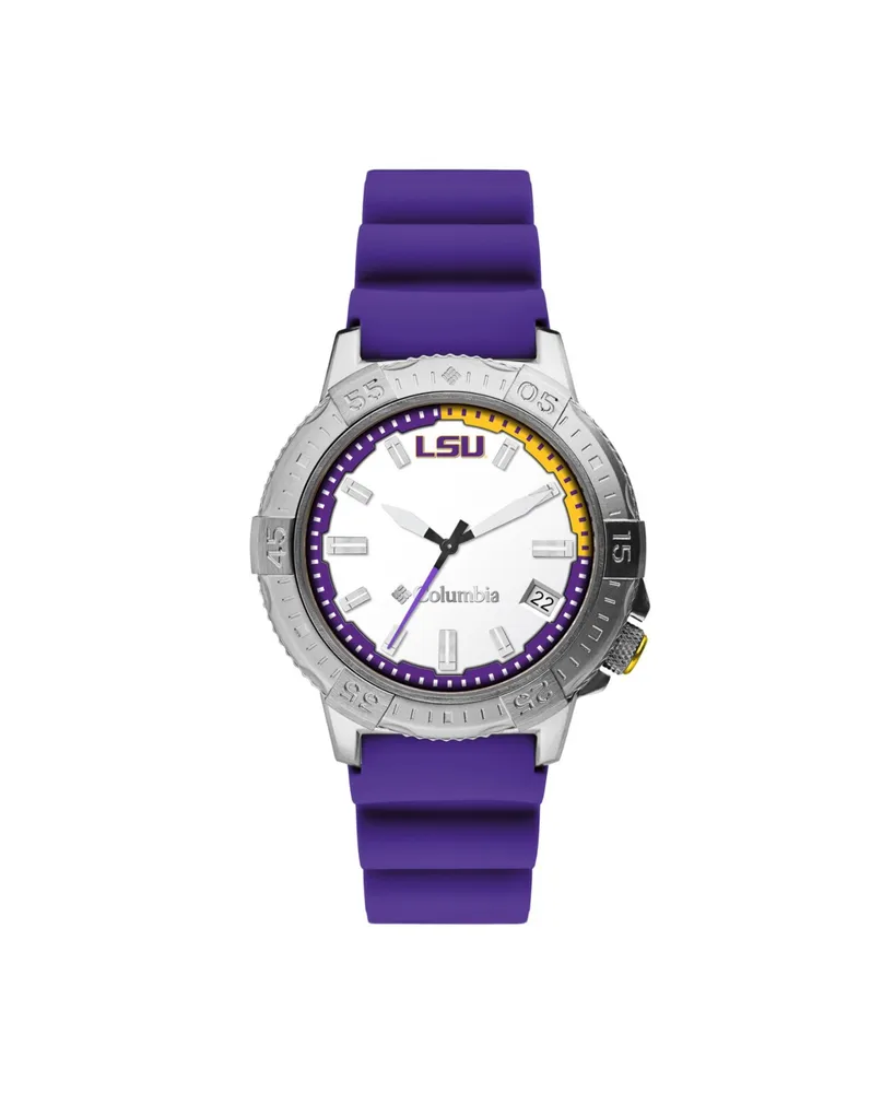 Columbia Men's Peak Patrol Lsu Silicone Strap Watch 45mm