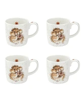 Royal Worcester Wrendale Designs The Diet Starts Tomorrow Mug - Set of 4