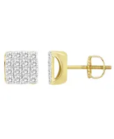 Men's Diamond (/ ct.t.w.) Earring Set in 10k Yellow Gold