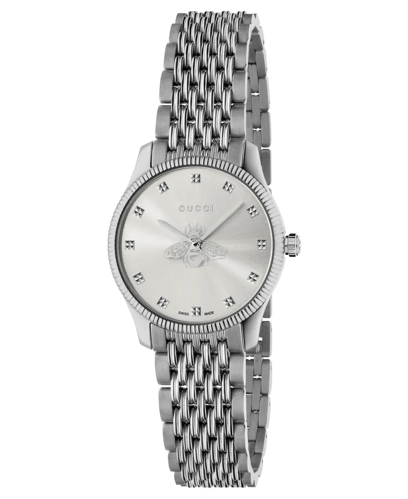 Gucci Women's Swiss G-Timeless Stainless Steel Slim Bracelet Watch 29mm