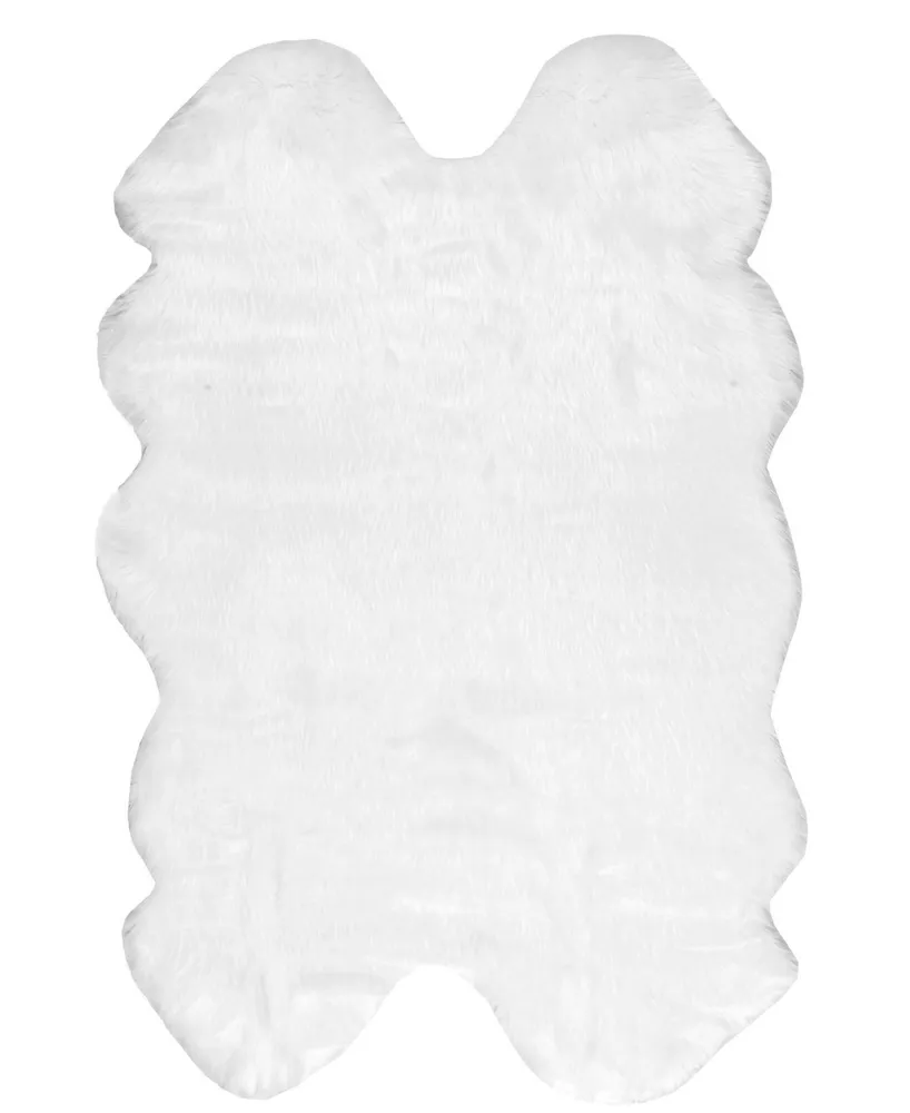 nuLoom Tianna HJFL03A White 3'6" x 6' Area Rug